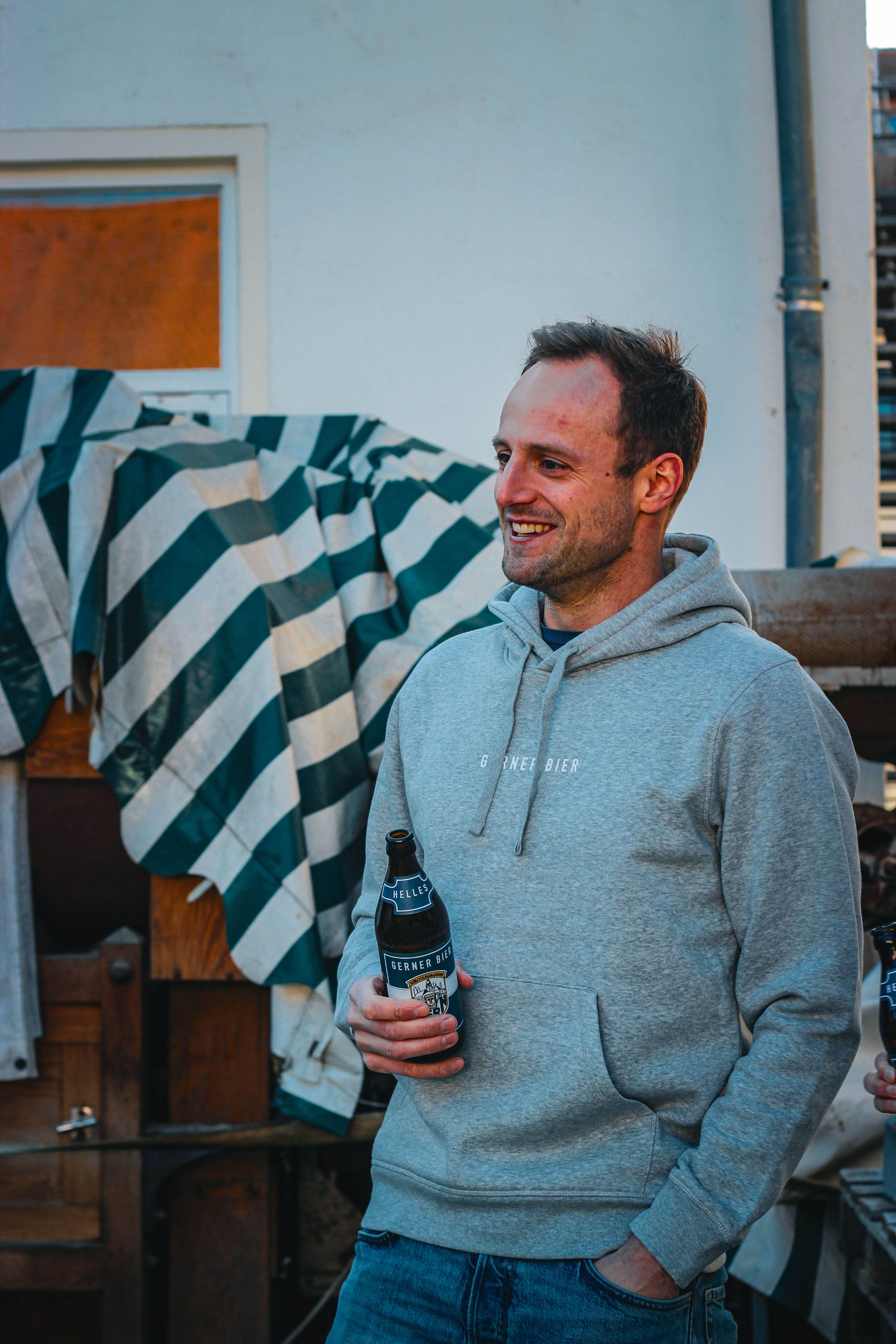 Gerner Bier Hoodie Grau